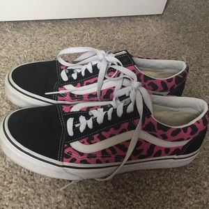 Pink cheetah vans